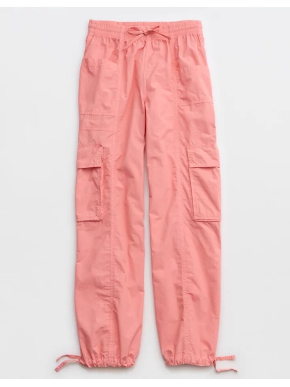 🆕️NWT Aerie Go-for-it Baggy Cargo Joggers in 'Spicy Coral', Size Small